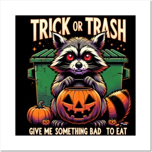 Trick Or Trash: Halloween Dracula Racoon Posters and Art